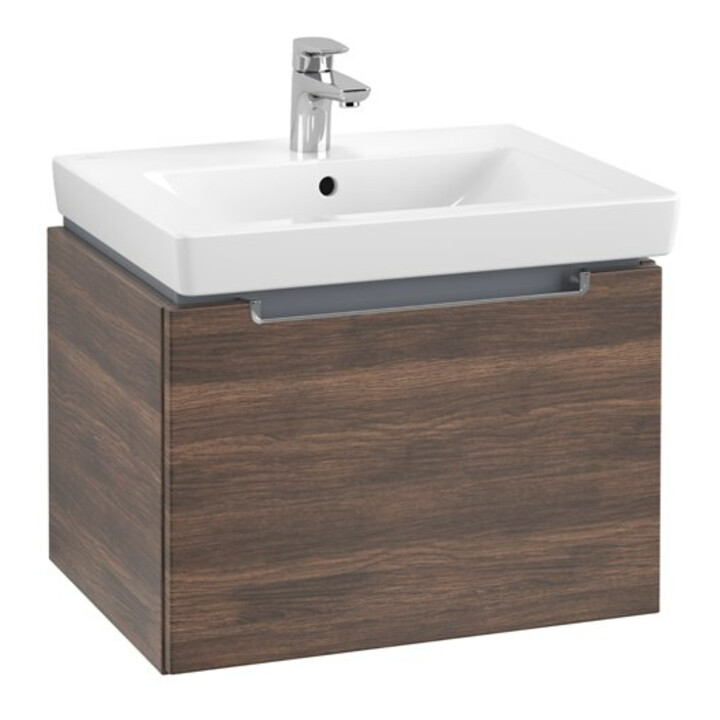 V&B Waschtischunterschrank Subway 2.0 58,7x42x45,4cm, Griff chrom, arizona oak