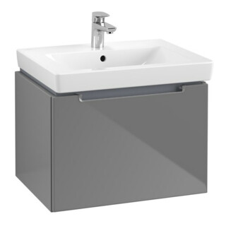 V&B Waschtischunterschrank Subway 2.0 58,7x42x45,4cm, Griff chrom, glossy grey
