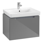 V&B Waschtischunterschrank Subway 2.0 58,7x42x45,4cm, Griff chrom, glossy grey
