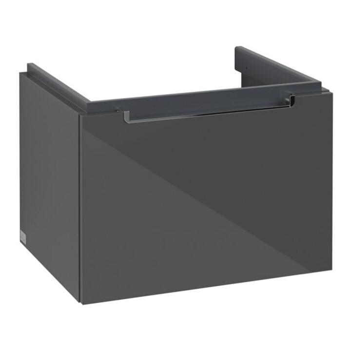 V&B Waschtischunterschrank Subway 2.0 58,7x42x45,4cm, Griff chrom, glossy grey