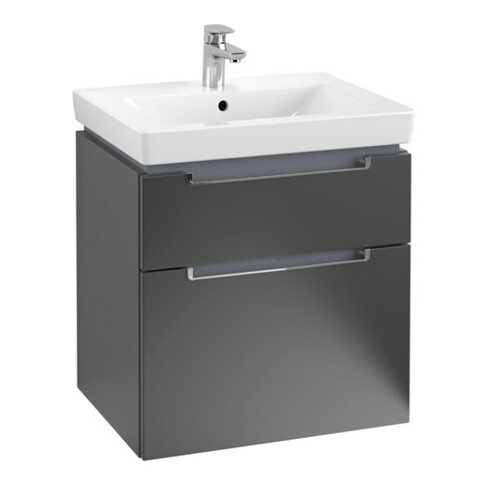 V&B Waschtischunterschrank Subway 2.0 58,7x59x45,4cm, Gr. chr, bl matt lacquer