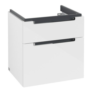 V&B Waschtischunterschrank Subway 2.0 58,7x59x45,4cm, Gr. chrom, glossy white
