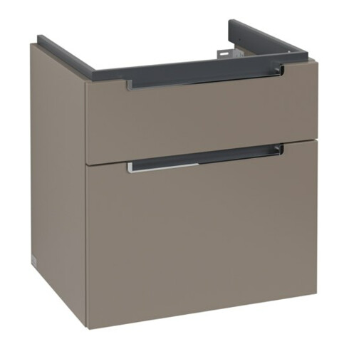 V&B Waschtischunterschrank Subway 2.0 58,7x59x45,4cm, Gr. chrom, truffle grey