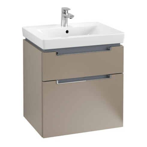 V&B Waschtischunterschrank Subway 2.0 58,7x59x45,4cm, Gr. chrom, truffle grey