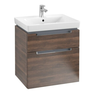 V&B Waschtischunterschrank Subway 2.0 58,7x59x45,4cm, Griff chrom, arizona oak