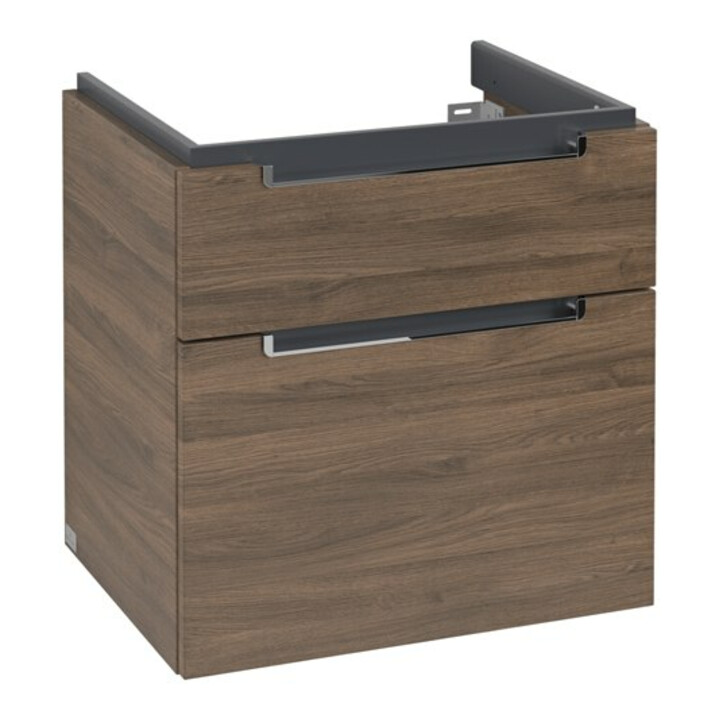 V&B Waschtischunterschrank Subway 2.0 58,7x59x45,4cm, Griff chrom, arizona oak