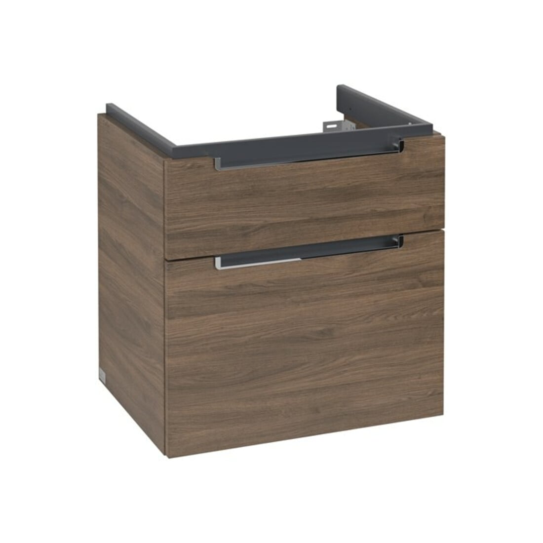 V&B Waschtischunterschrank Subway 2.0 58,7x59x45,4cm, Griff chrom, arizona oak