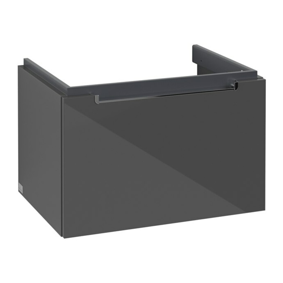 V&B Waschtischunterschrank Subway 2.0 63,7x42x45,4cm, Griff chrom, glossy grey