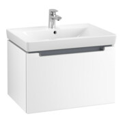 V&B Waschtischunterschrank Subway 2.0 63,7x42x45,4cm, Griff chrom, weiß matt