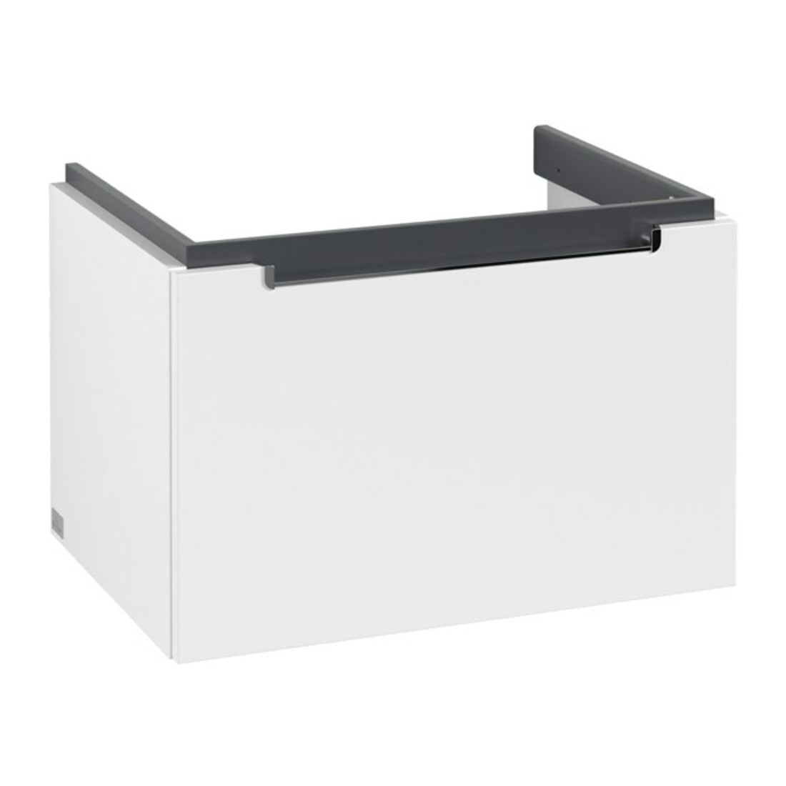 V&B Waschtischunterschrank Subway 2.0 63,7x42x45,4cm, Griff chrom, weiß matt