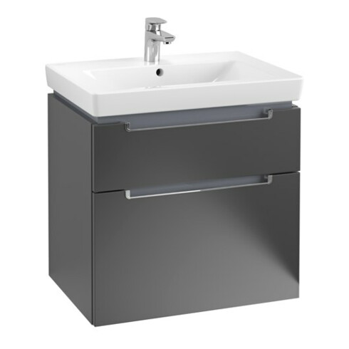 V&B Waschtischunterschrank Subway 2.0 63,7x59x45,4cm, Gr. chr, bl matt lacquer