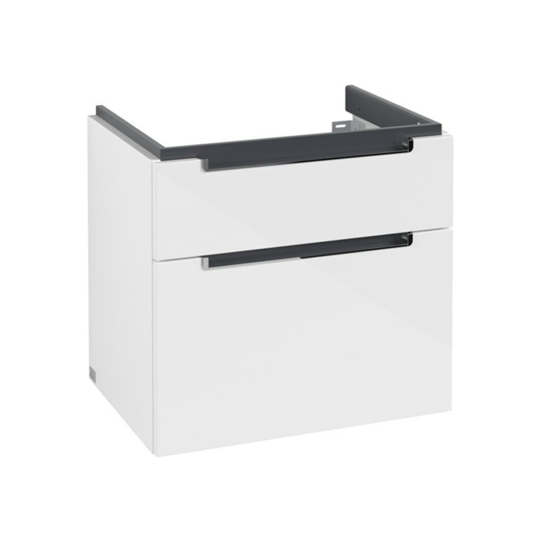 V&B Waschtischunterschrank Subway 2.0 63,7x59x45,4cm, Gr. chrom, glossy white