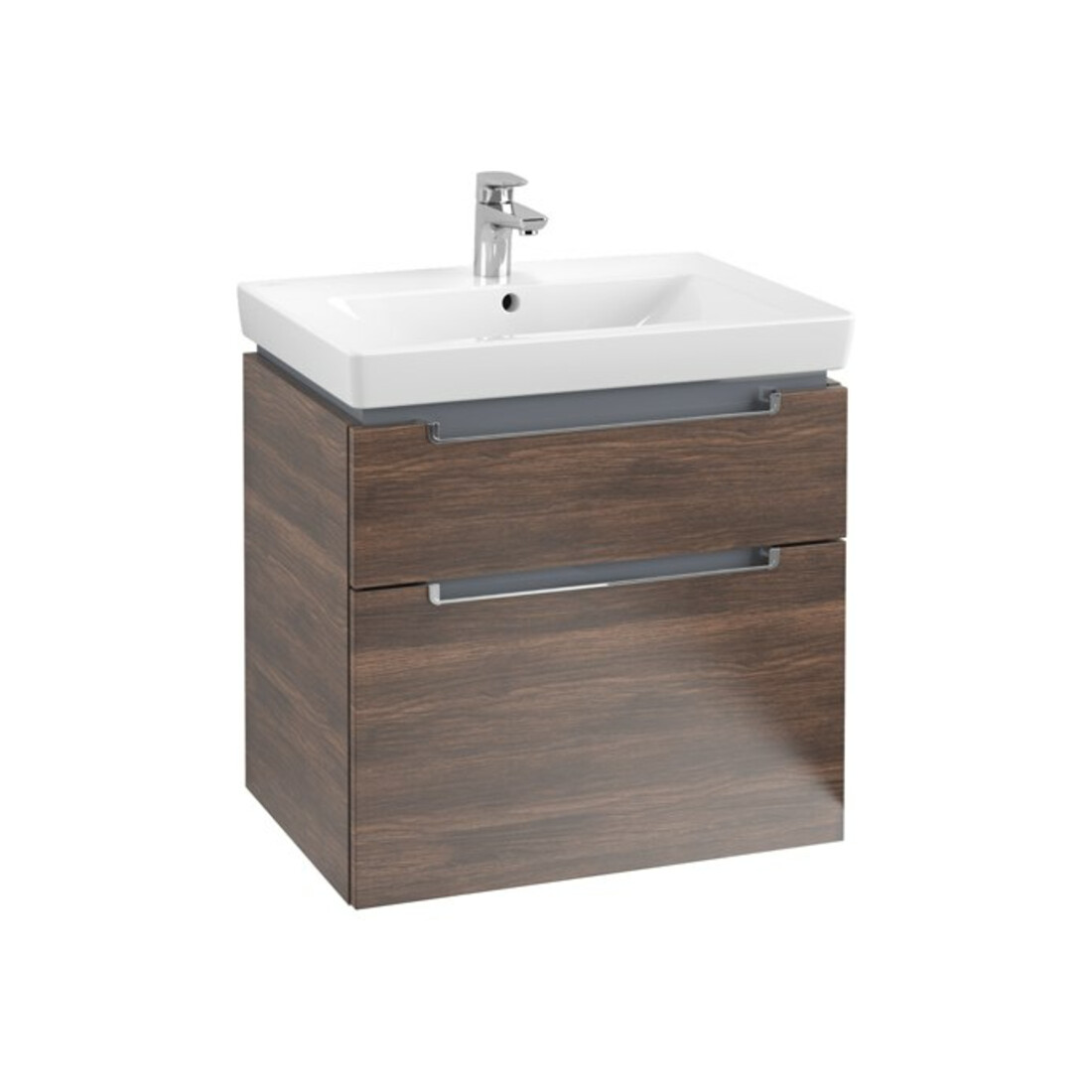V&B Waschtischunterschrank Subway 2.0 63,7x59x45,4cm, Griff chrom, arizona oak