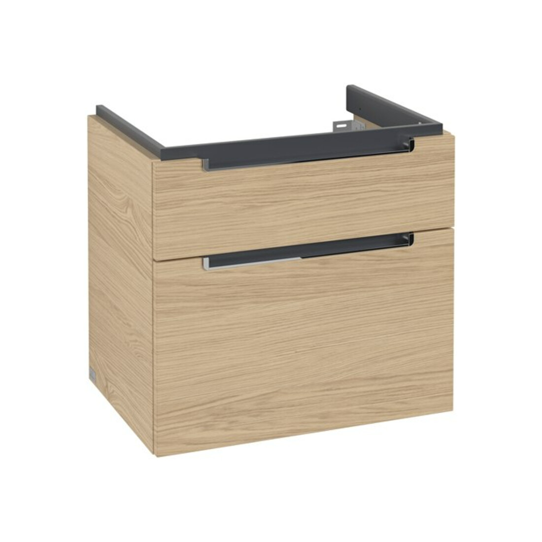 V&B Waschtischunterschrank Subway 2.0 63,7x59x45,4cm, Griff chrom, nordic oak