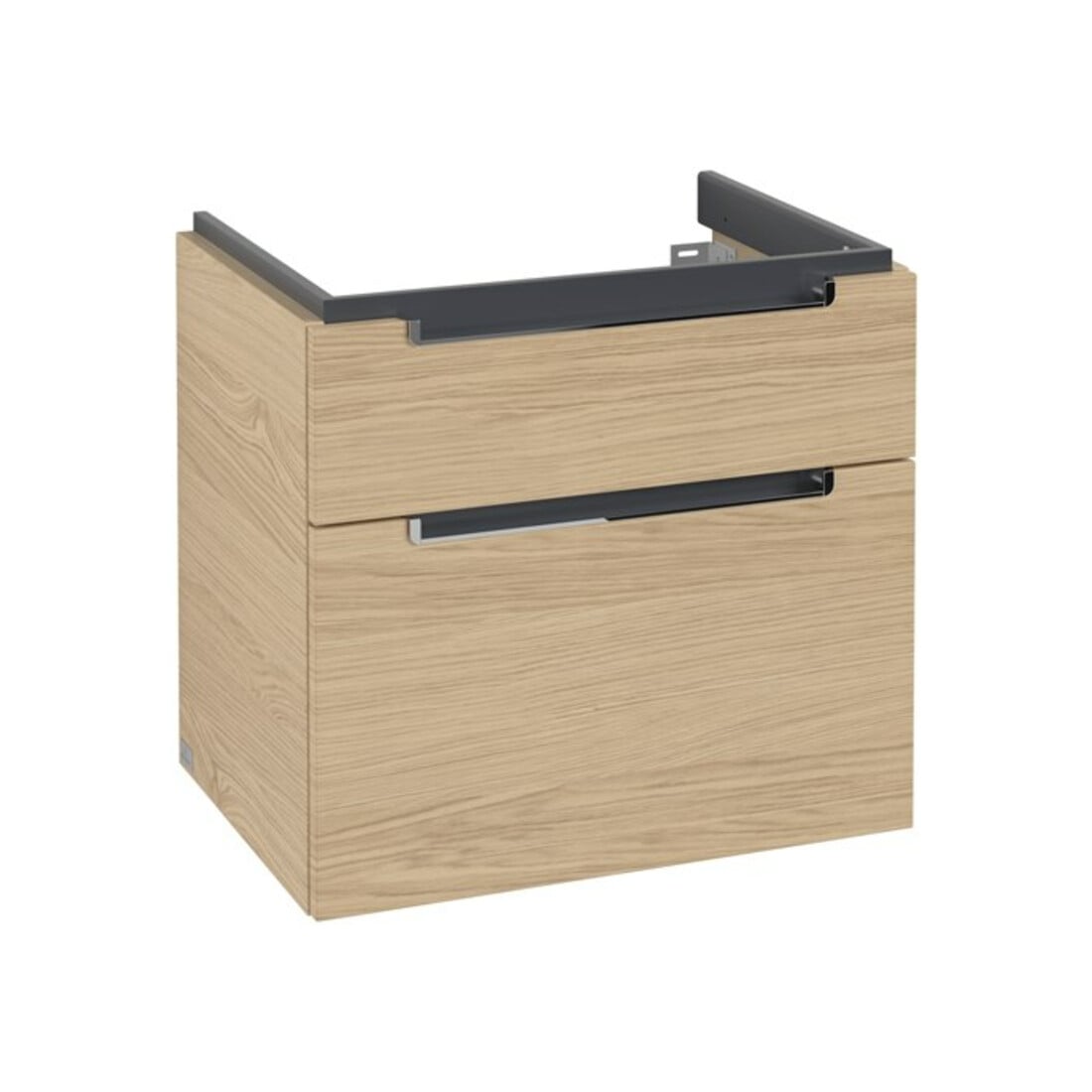 V&B Waschtischunterschrank Subway 2.0 63,7x59x45,4cm, Griff chrom, nordic oak