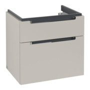 V&B Waschtischunterschrank Subway 2.0 63,7x59x45,4cm, Griff chrom, soft grey