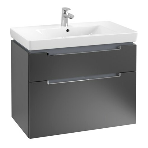 V&B Waschtischunterschrank Subway 2.0 78,7x59x44,9cm, Gr. chr, bl matt lacquer