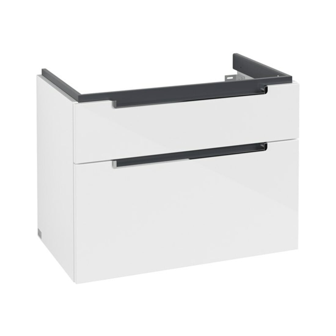 V&B Waschtischunterschrank Subway 2.0 78,7x59x44,9cm, Gr. chrom, glossy white