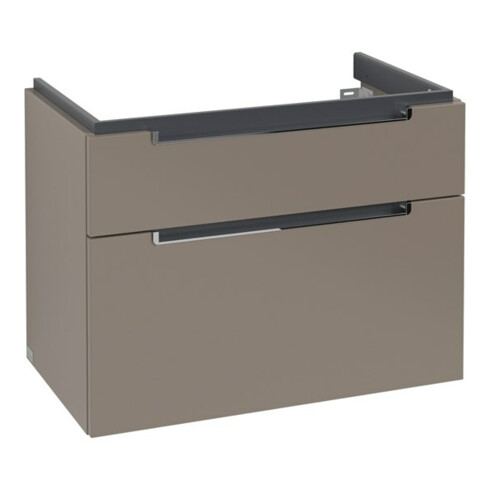 V&B Waschtischunterschrank Subway 2.0 78,7x59x44,9cm, Gr. chrom, truffle grey