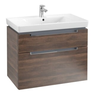 V&B Waschtischunterschrank Subway 2.0 78,7x59x44,9cm, Griff chrom, arizona oak