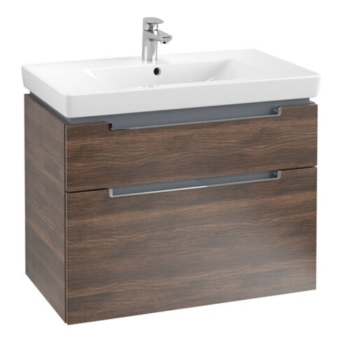 V&B Waschtischunterschrank Subway 2.0 78,7x59x44,9cm, Griff chrom, arizona oak