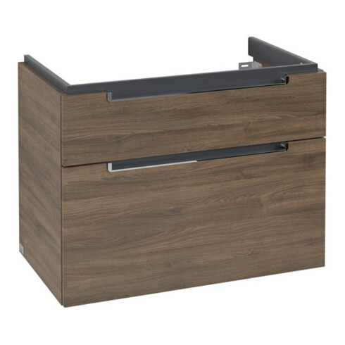 V&B Waschtischunterschrank Subway 2.0 78,7x59x44,9cm, Griff chrom, arizona oak