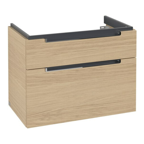 V&B Waschtischunterschrank Subway 2.0 78,7x59x44,9cm, Griff chrom, nordic oak