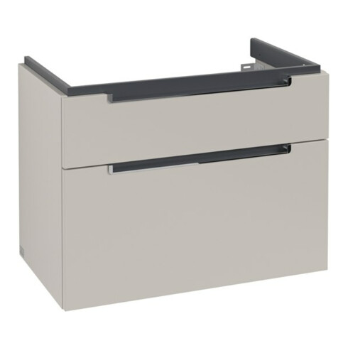V&B Waschtischunterschrank Subway 2.0 78,7x59x44,9cm, Griff chrom, soft grey