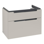 V&B Waschtischunterschrank Subway 2.0 78,7x59x44,9cm, Griff chrom, soft grey
