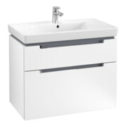 V&B Waschtischunterschrank Subway 2.0 78,7x59x44,9cm, Griff chrom, weiß matt
