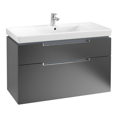 V&B Waschtischunterschrank Subway 2.0 98,7x59x44,9cm, Gr. chr, bl matt lacquer