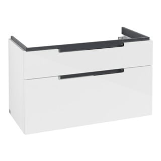 V&B Waschtischunterschrank Subway 2.0 98,7x59x44,9cm, Gr. chrom, glossy white
