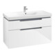 V&B Waschtischunterschrank Subway 2.0 98,7x59x44,9cm, Gr. chrom, glossy white-3