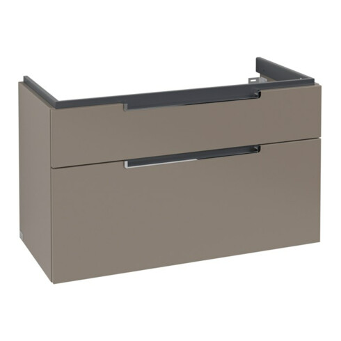 V&B Waschtischunterschrank Subway 2.0 98,7x59x44,9cm, Gr. chrom, truffle grey