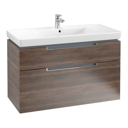 V&B Waschtischunterschrank Subway 2.0 98,7x59x44,9cm, Griff chrom, arizona oak