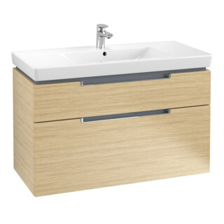 V&B Waschtischunterschrank Subway 2.0 98,7x59x44,9cm, Griff chrom, nordic oak