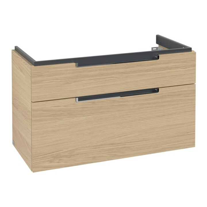 V&B Waschtischunterschrank Subway 2.0 98,7x59x44,9cm, Griff chrom, nordic oak