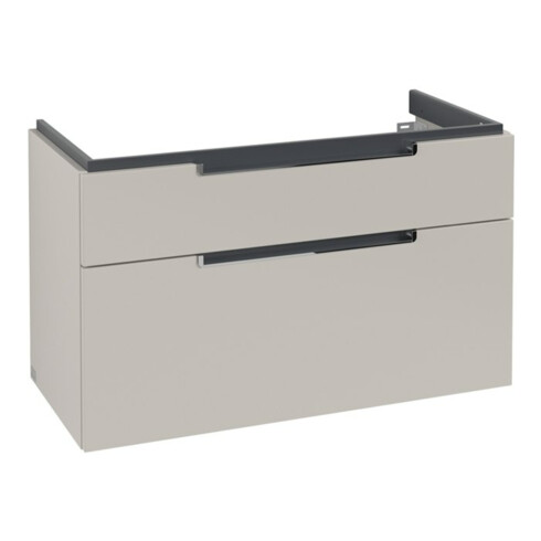 V&B Waschtischunterschrank Subway 2.0 98,7x59x44,9cm, Griff chrom, soft grey