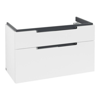 V&B Waschtischunterschrank Subway 2.0 98,7x59x44,9cm, Griff chrom, weiß matt