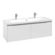 V&B Waschtischunterschrank Subway 3.0 127,2x42,9x47,8cm, m LE/Gr AL g, Bri wh.-1