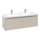 V&B Waschtischunterschrank Subway 3.0 127,2x42,9x47,8cm, m LE/Gr AL g, ca Gr-1