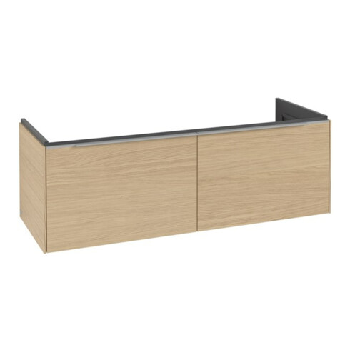 V&B Waschtischunterschrank Subway 3.0 127,2x42,9x47,8cm, m LE/Gr AL g, Nord Oa