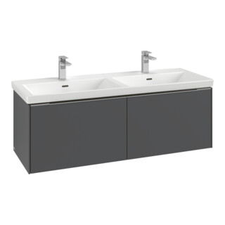 V&B Waschtischunterschrank Subway 3.0 127,2x42,9x47,8cm, m LE/Gr AL g, so gre.