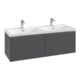 V&B Waschtischunterschrank Subway 3.0 127,2x42,9x47,8cm, m LE/Gr AL g, so gre.