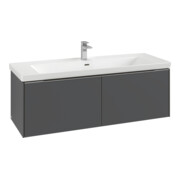 V&B Waschtischunterschrank Subway 3.0 127,2x42,9x47,8cm, m LE/Gr AL gl, wine r