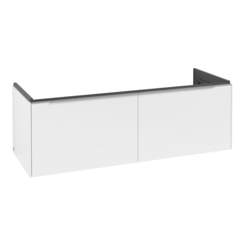 V&B Waschtischunterschrank Subway 3.0 127,2x42,9x47,8cm, m LE/Gr Alu gl, P wh.