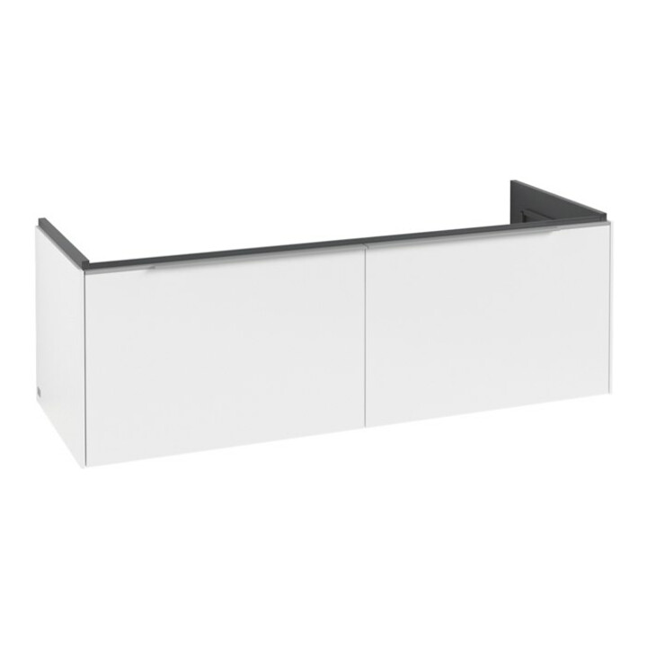 V&B Waschtischunterschrank Subway 3.0 127,2x42,9x47,8cm, m LE/Gr Alu gl, P wh.