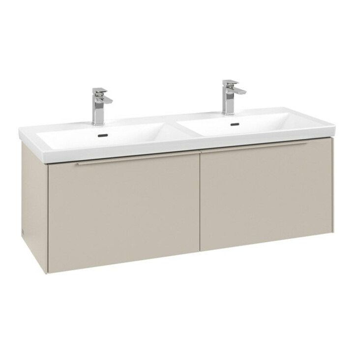 V&B Waschtischunterschrank Subway 3.0 127,2x42,9x47,8cm, m LE/Gr mon., ca Gr