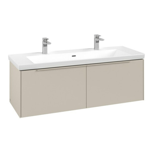 V&B Waschtischunterschrank Subway 3.0 127,2x42,9x47,8cm, m LE/Gr mon., ca Gr