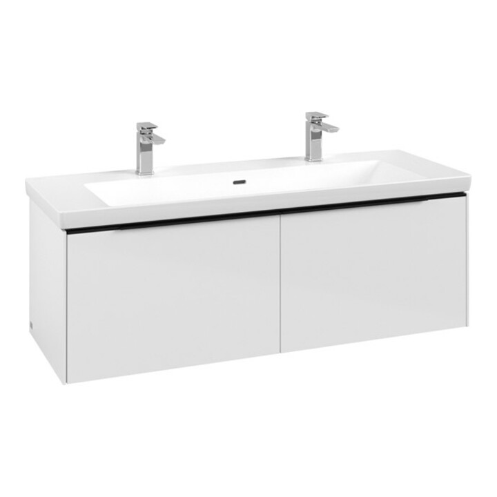V&B Waschtischunterschrank Subway 3.0 127,2x42,9x47,8cm, m LE/Gr vo b, Bri wh.